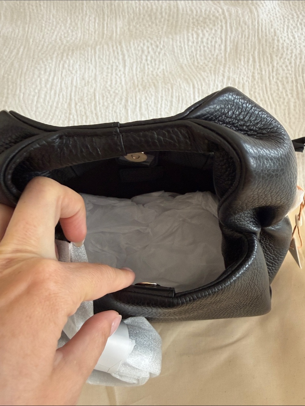 NWT Black Italian Leather Crossbody - Quince Kaia Bag - Picture 10 of 10